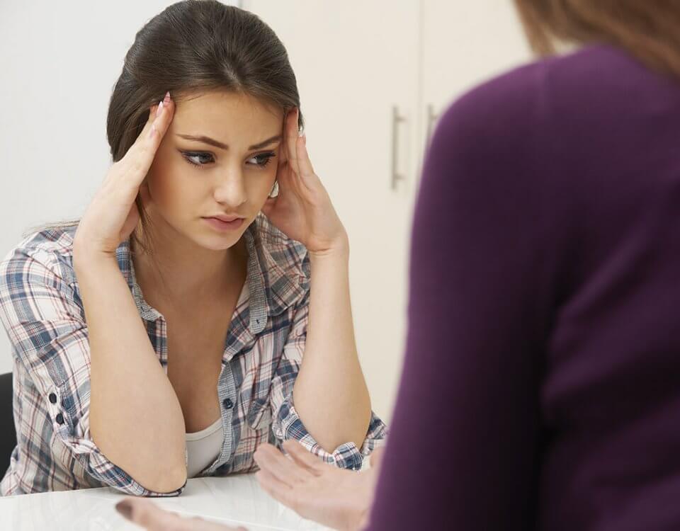 stressed woman thinking