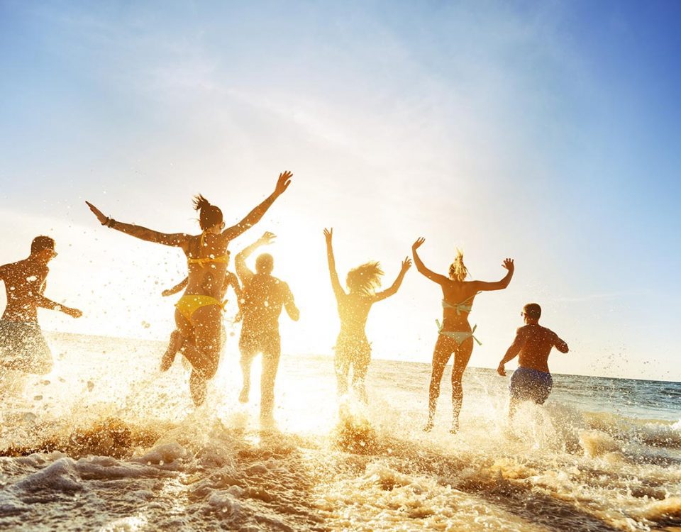 friends at the beach