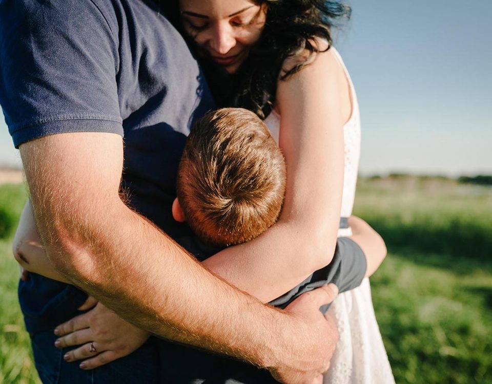 family hugging