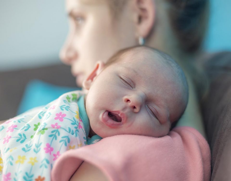 woman with postpartum depression